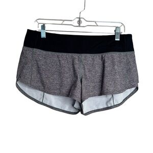 Lululemon Women Speed Up Short 2.5" (LW7AJSR) Heather Lux Black - Size 8